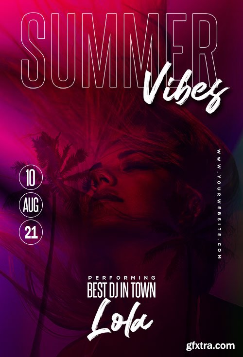 Best Summer Vibe  - Premium flyer psd template