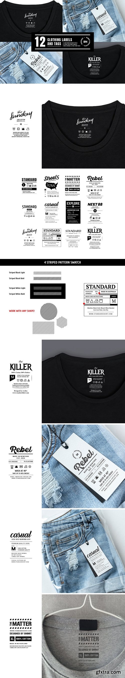 12 Clothing Labels and Tags