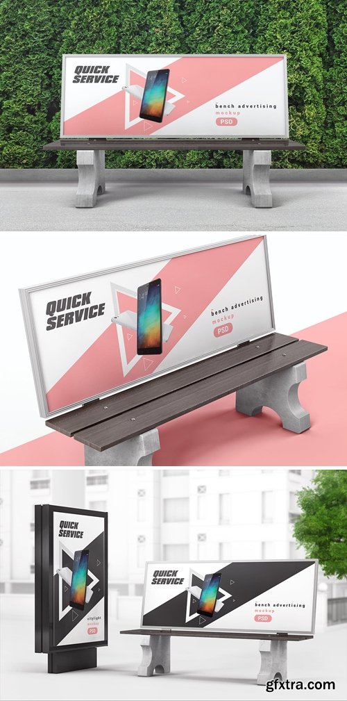 Bench Advertising Mockup