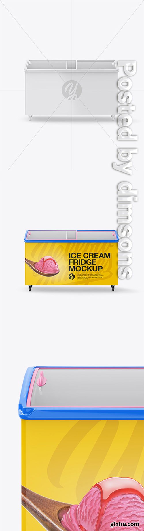 Ice Cream Fridge Mockup - Front View 20037