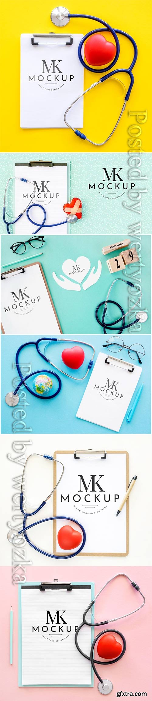 Beautiful heart concept mock-up vol 2