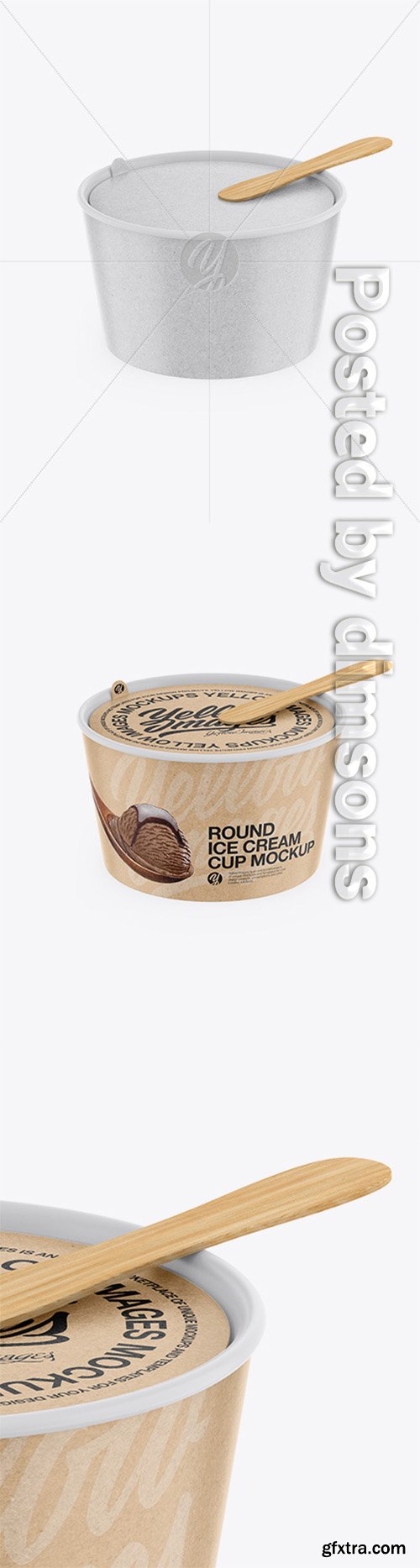 Kraft Ice Cream Cup Mockup 40428