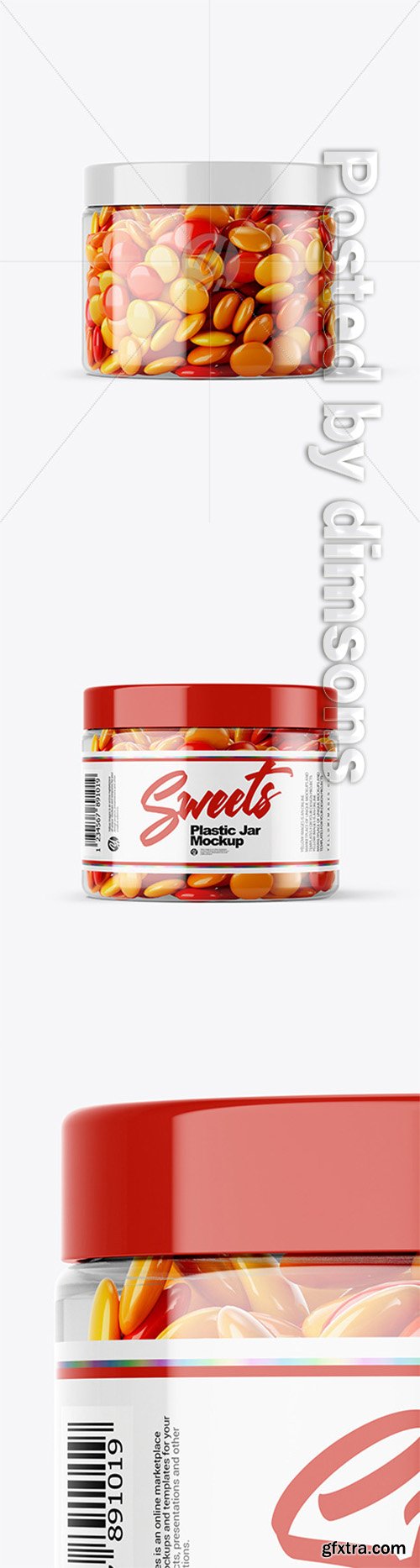 Plastic Jar with Sweets Mockup 46152