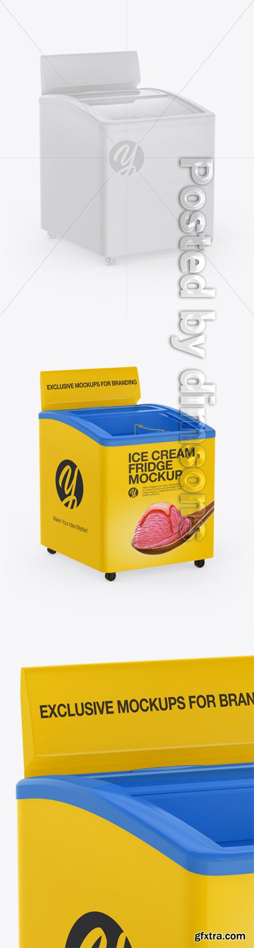 Ice Cream Fridge Mockup 44668