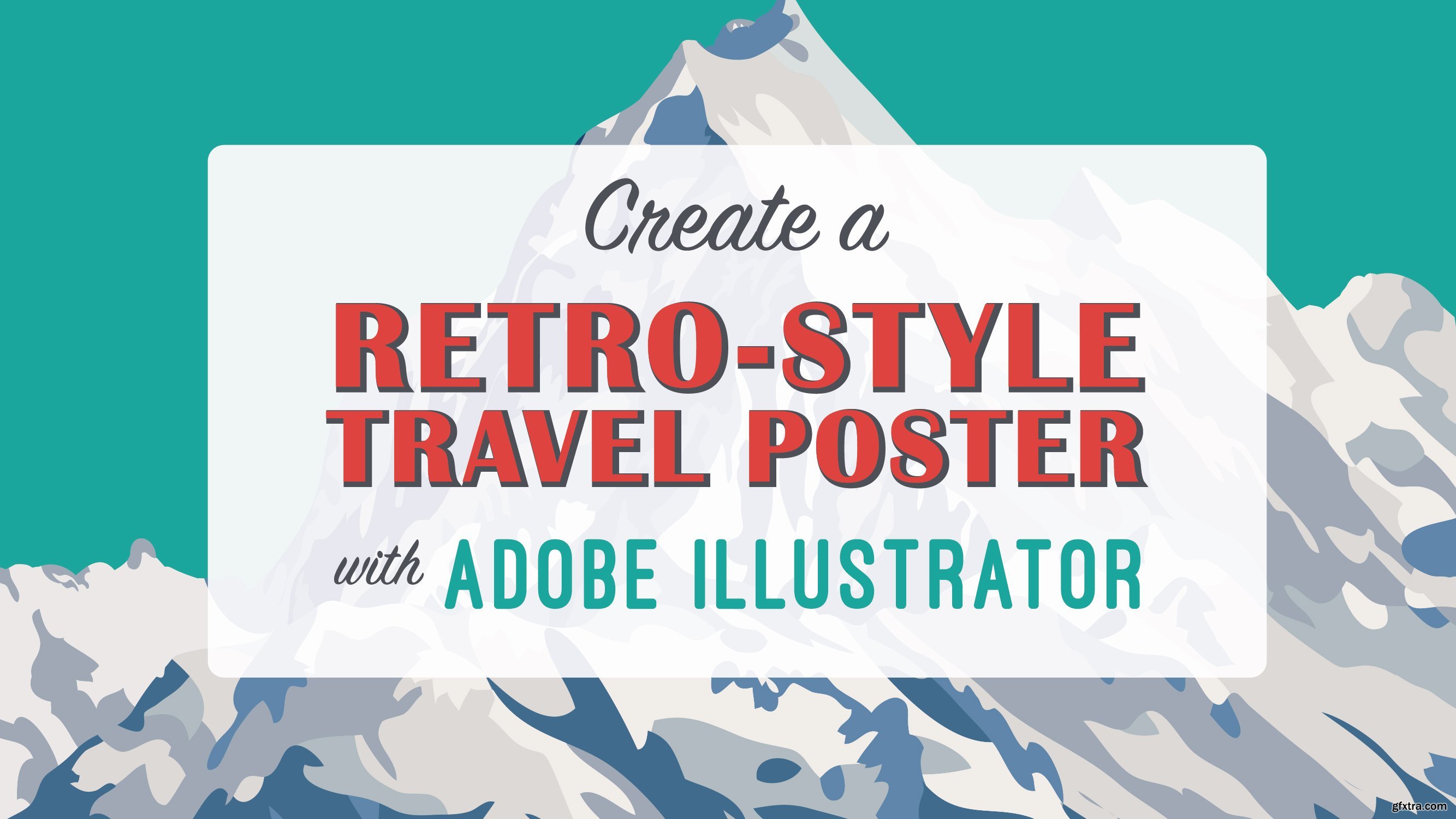 vintage travel poster illustrator tutorial