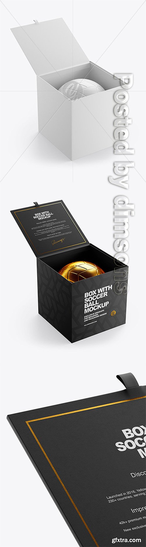 Box With Soccer Ball Mockup 62749