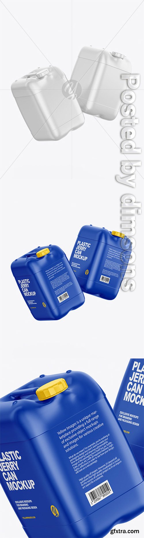 Two Plastic Jerry Cans Mockup 63206