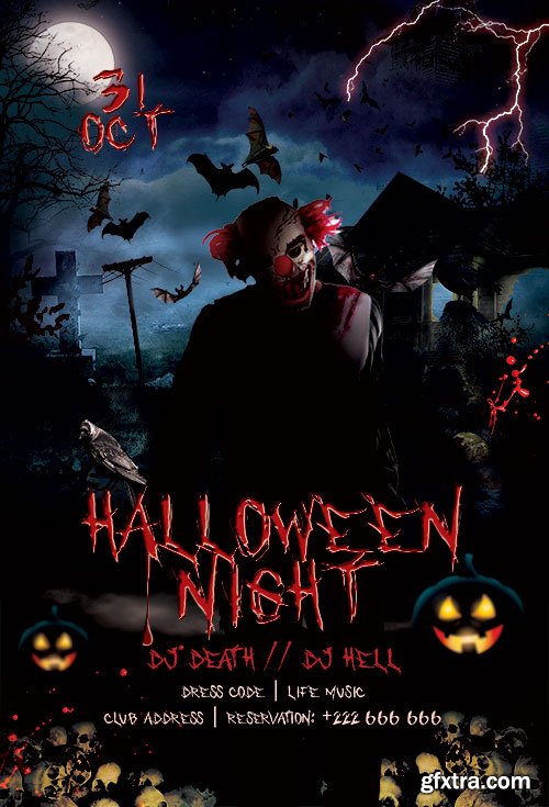 Halloween Night - Premium flyer psd template