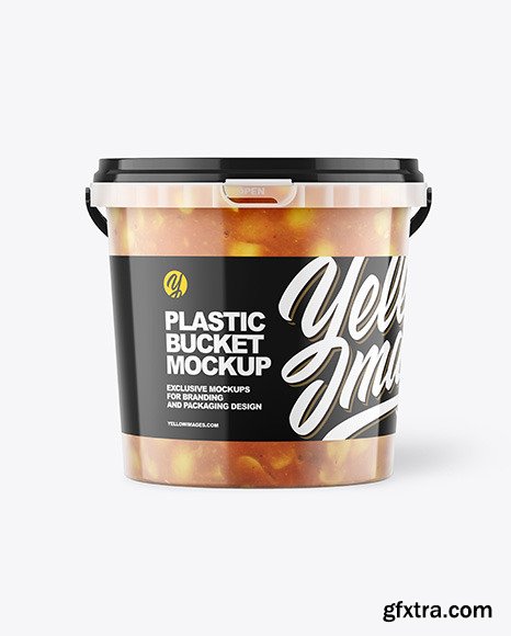 Plastic Bucket with Sauce Mockup 66747