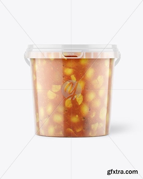 Plastic Bucket with Sauce Mockup 66747