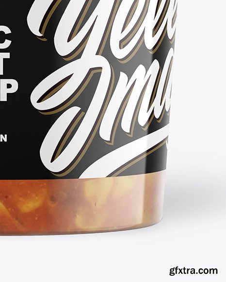 Plastic Bucket with Sauce Mockup 66747