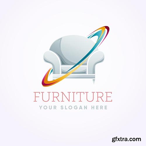 Furniture logo with armchair 