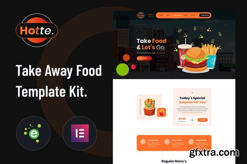 ThemeForest - Hotte v1.0 - Take Away Food Elementor Template Kit - 28363238