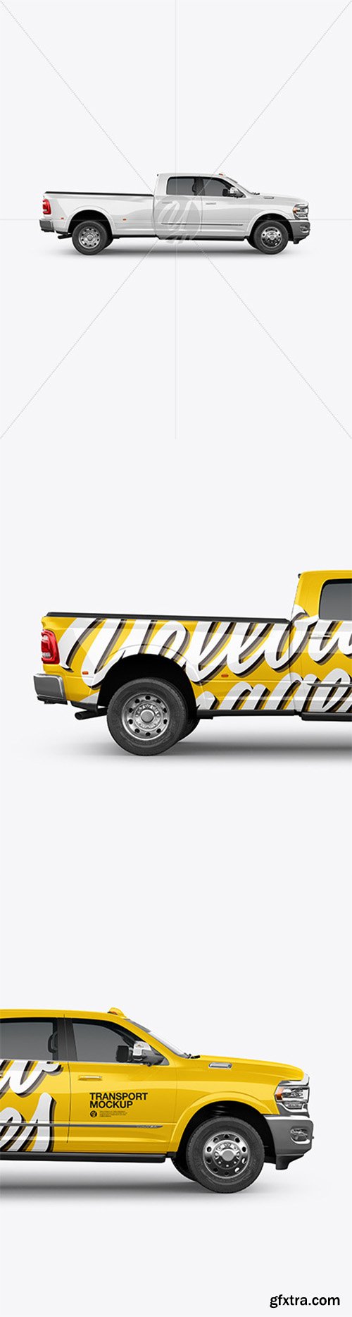 Pickup Truck Mockup - Side View 63852