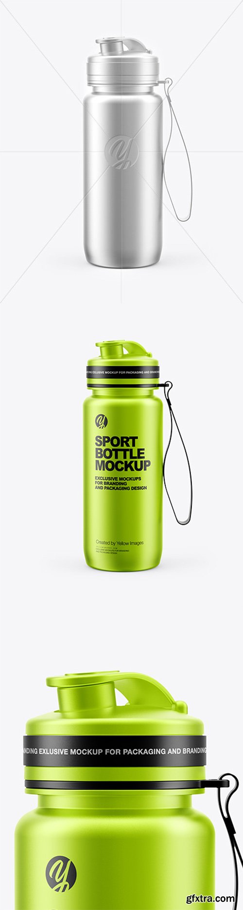 Metallic Sport Bottle Mockup 64215