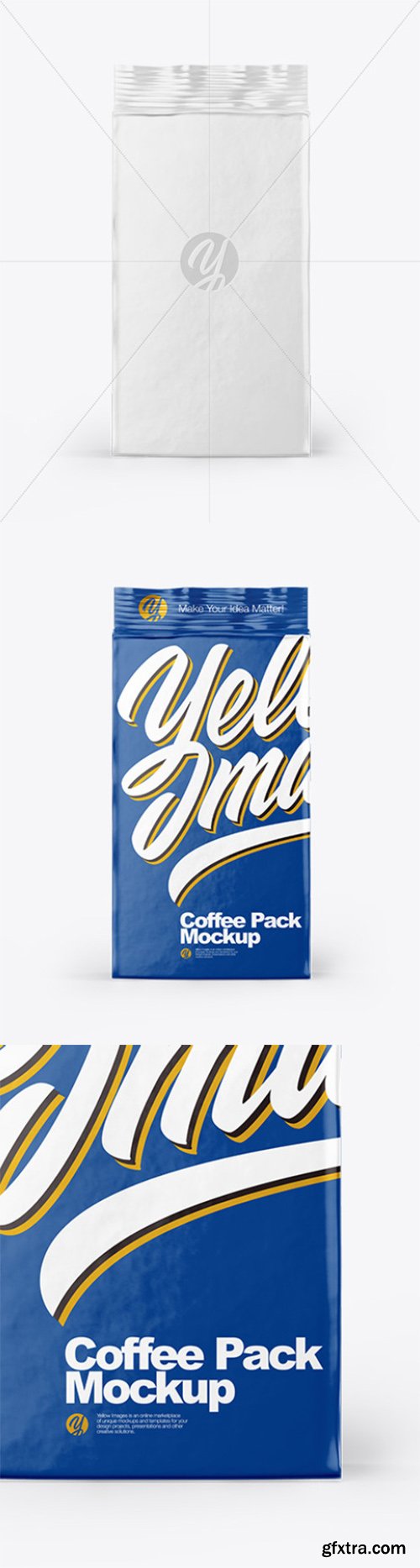 Glossy Coffee Pack Mockup 64916