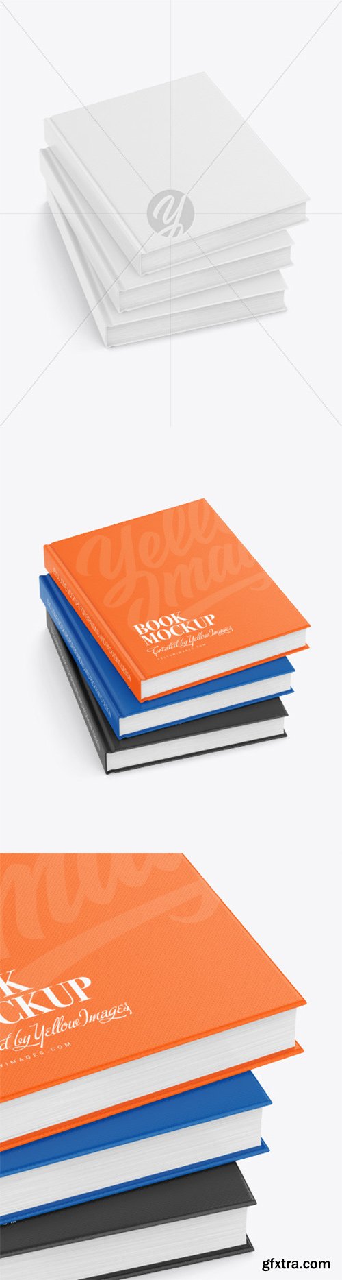 Hardcover Books w/ Fabric Cover Mockup 64829