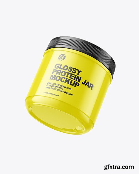 Glossy Protein Jar Mockup 66847