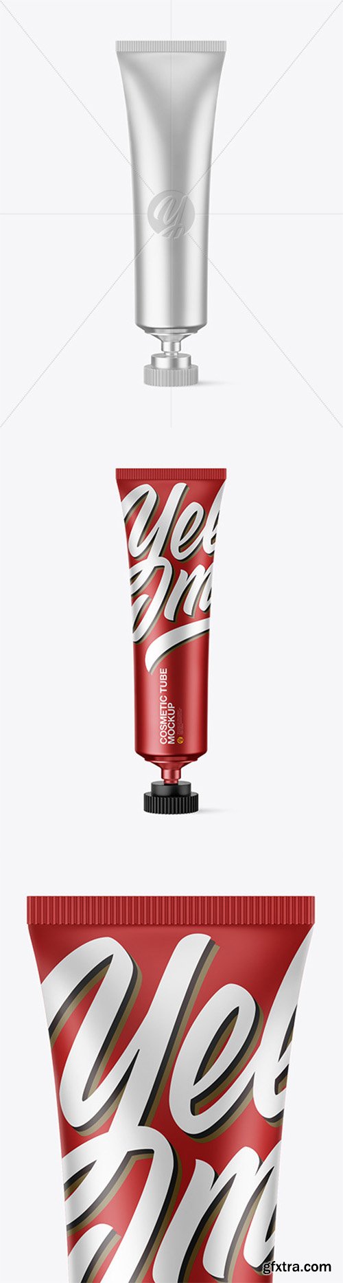 Metallic Cosmetic Tube Mockup 65001