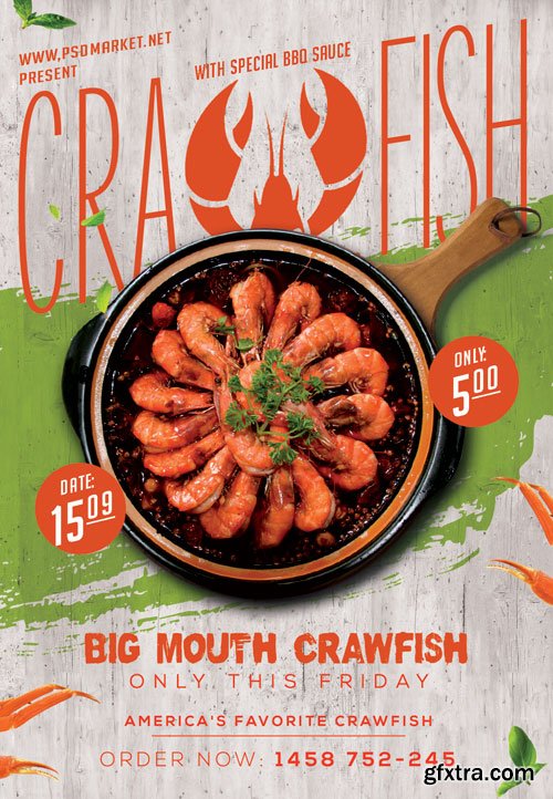 Crawfish day - Premium flyer psd template