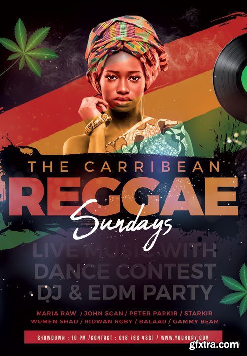 Reggae sunday - Premium flyer psd template