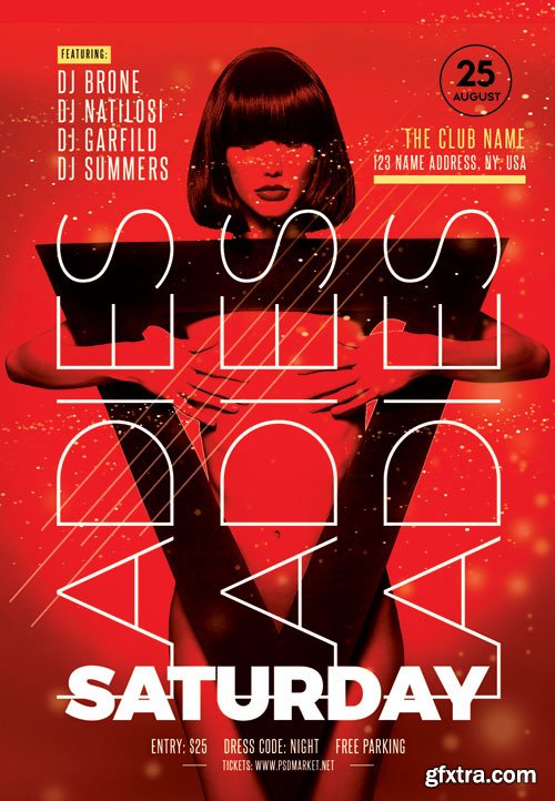 Ladies saturday - Premium flyer psd template