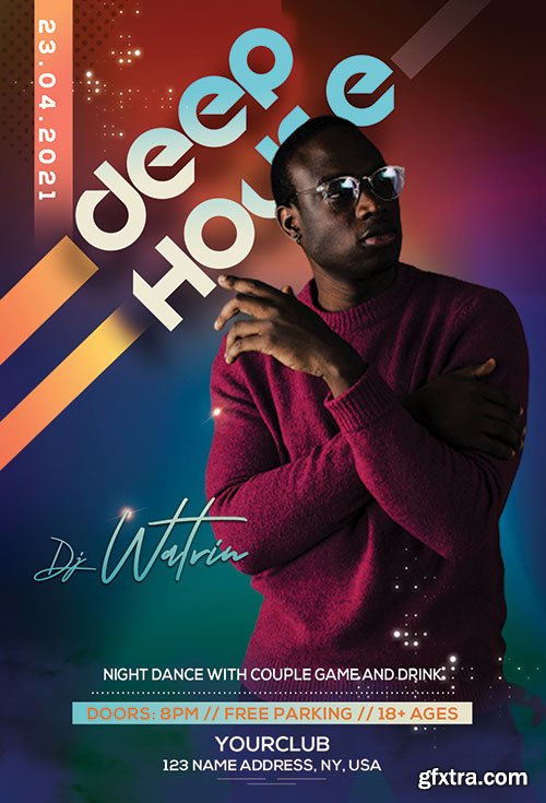 Deep House - Premium flyer psd template