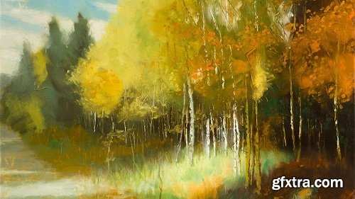 Impressionism - Paint this Aspen Autumn Landscape in Oil or Acrylic