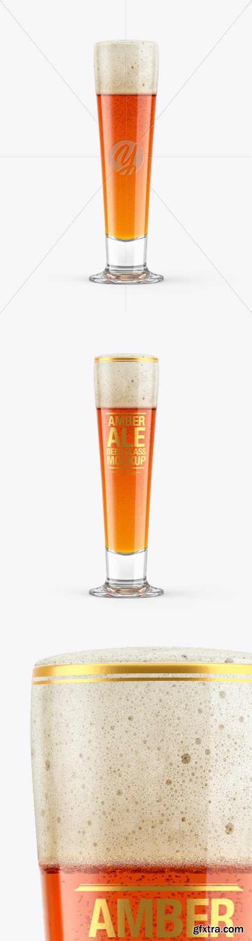 Amber Ale Beer Glass Mockup 65174