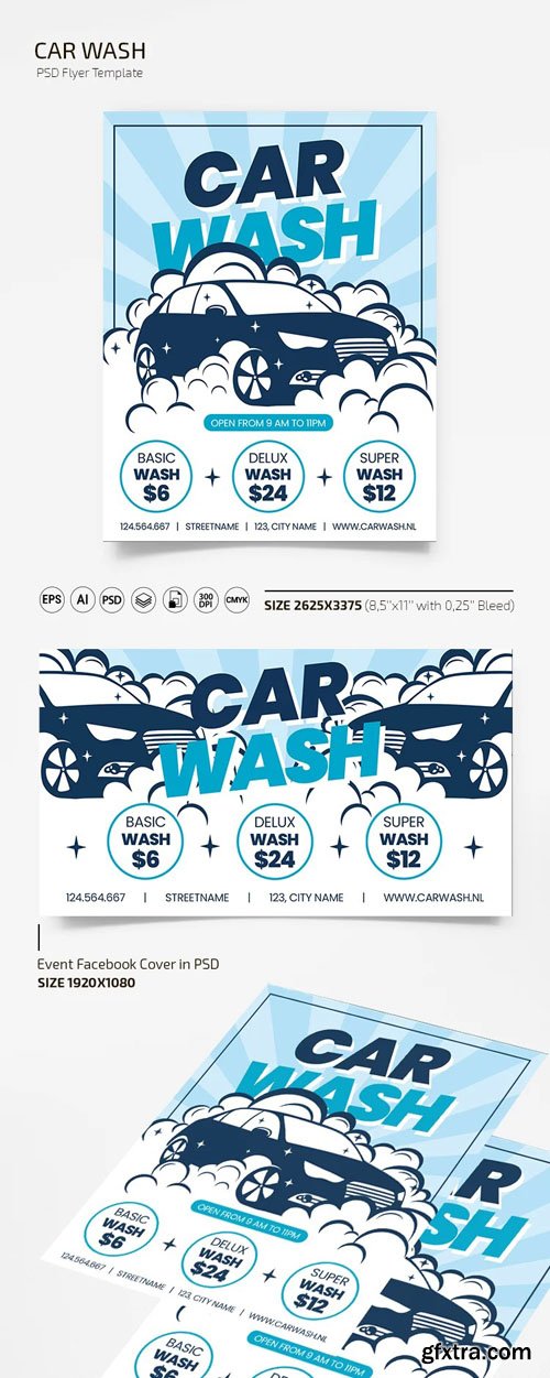 Car Wash (PSD/Ai) Flyer Template