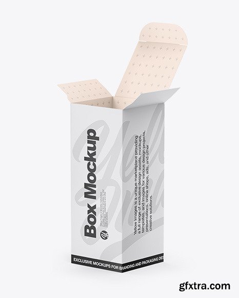 Paper  Box W/ Blue Dropper Bottle Mockup  67240