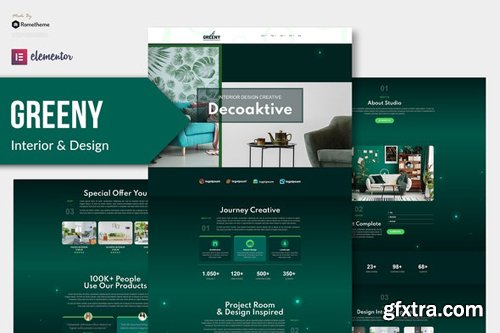 ThemeForest - Greeny v1.0 - Interior Elementor Template Kit - 28427043