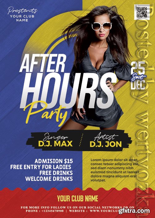 After Hours Party Flyer PSD Template