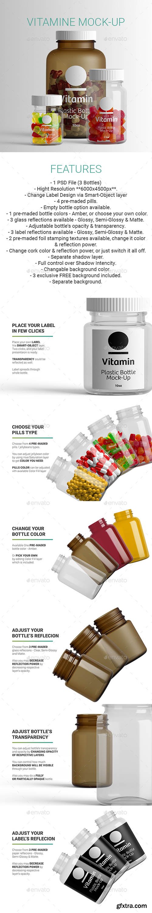 GraphicRiver - Vitamine Pills Bottle Mock-Up 28292455