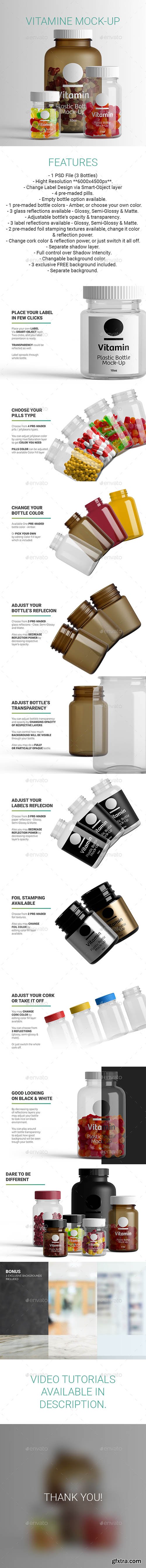 GraphicRiver - Vitamine Pills Bottle Mock-Up 28292455