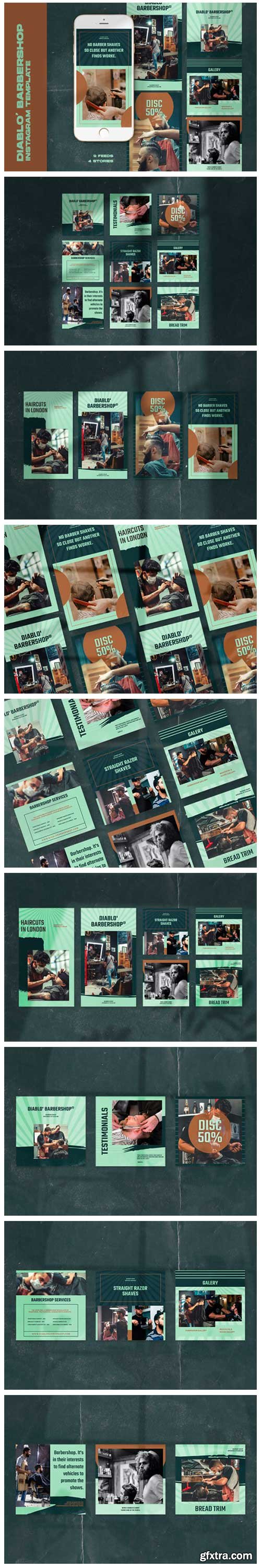 Diablo Barbershop Instagram Templates 4960607