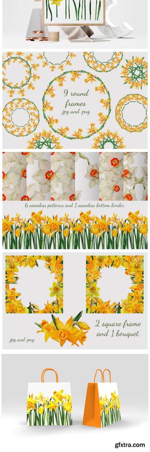 Watercolor Narcissuses 4739106