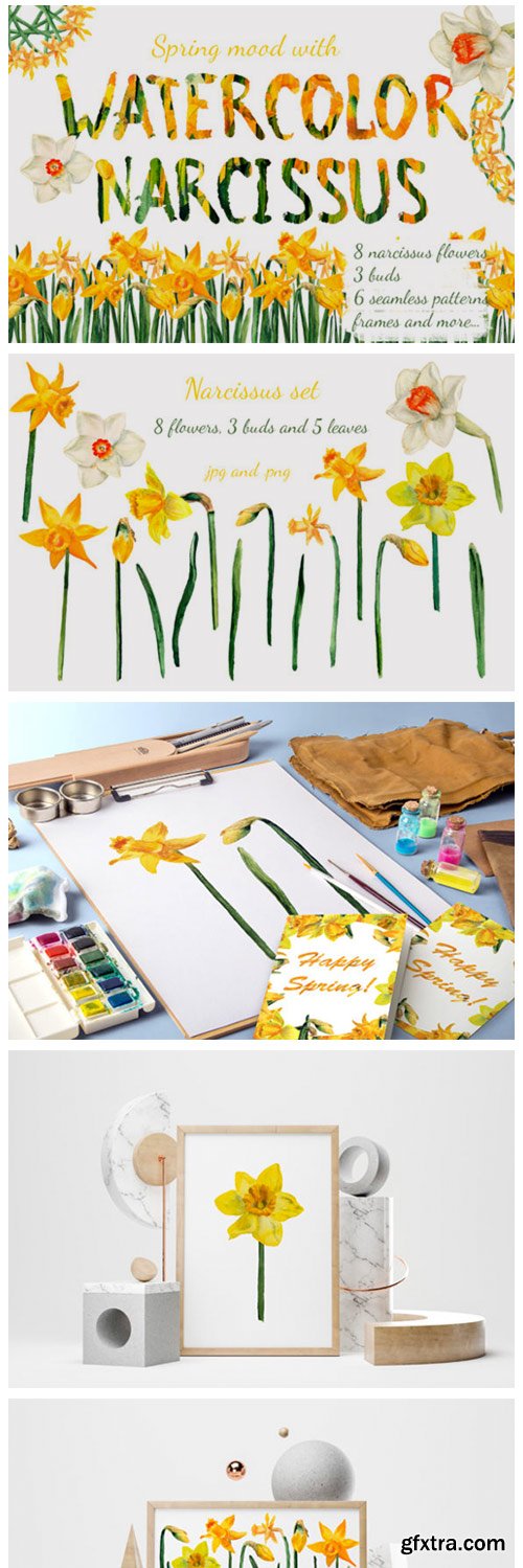 Watercolor Narcissuses 4739106