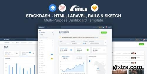 ThemeForest - StackDash v1.0.0 - HTML, Laravel & Rails Dashboard Template - 28469741