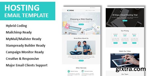 ThemeForest - Hosting v1.0 - Multipurpose Responsive Email Template with Online StampReady & Mailchimp Editors - 23442787