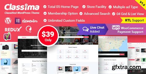 ThemeForest - Classima v1.6.11 - Classified Ads WordPress Theme - 24494997