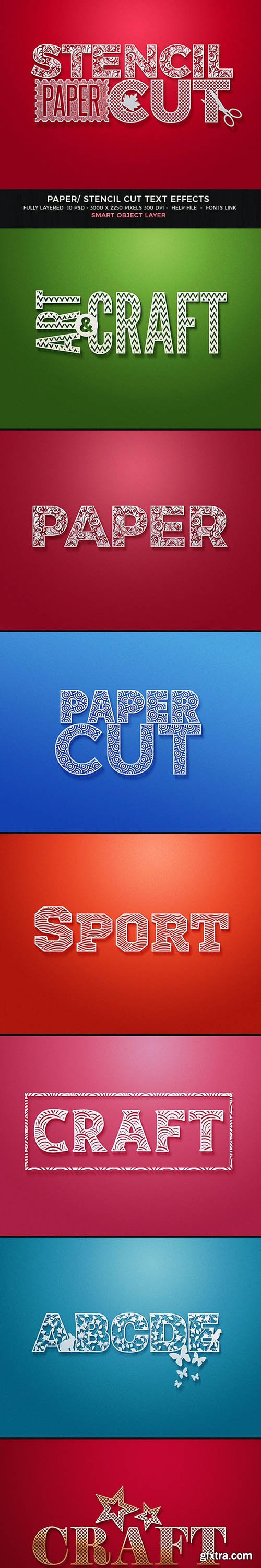 GraphicRiver - Paper Cut/Stencil Cut Text Effect 28059651