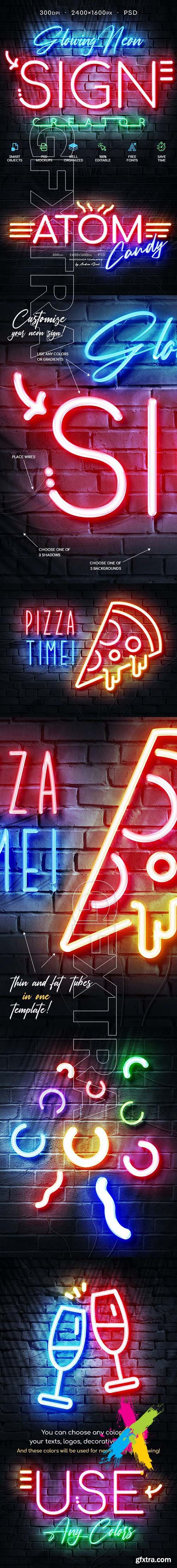 GraphicRiver - Glowing Neon Sign 28521582