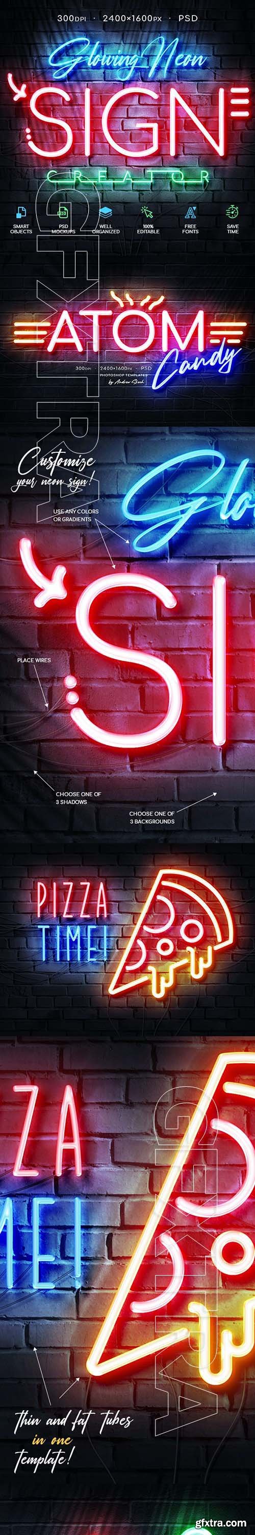 GraphicRiver - Glowing Neon Sign 28521582