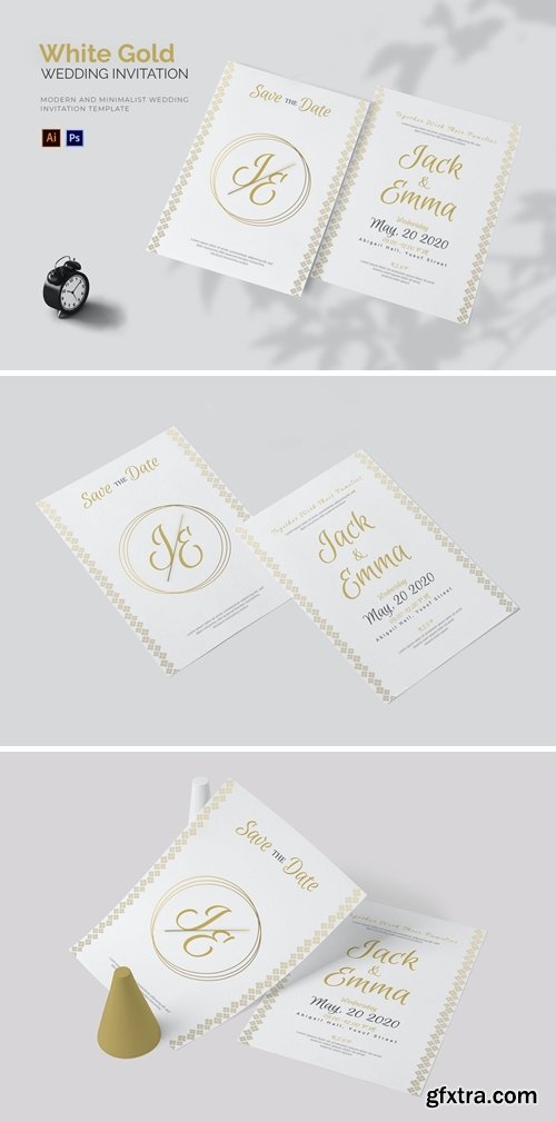 White Gold - Wedding Invitation