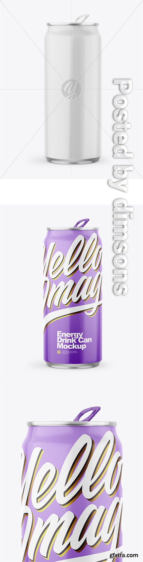 Metallic Drink Can With Glossy Finish Mockup 66556