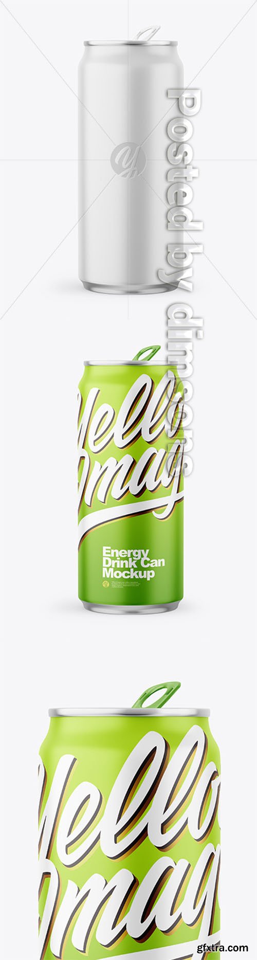 Metallic Drink Can With Matte Finish Mockup 66558