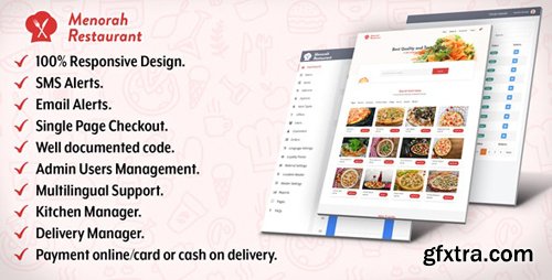 CodeCanyon - Menorah Restaurant v1.0.1 - Restaurant Food Ordering System - 23180351