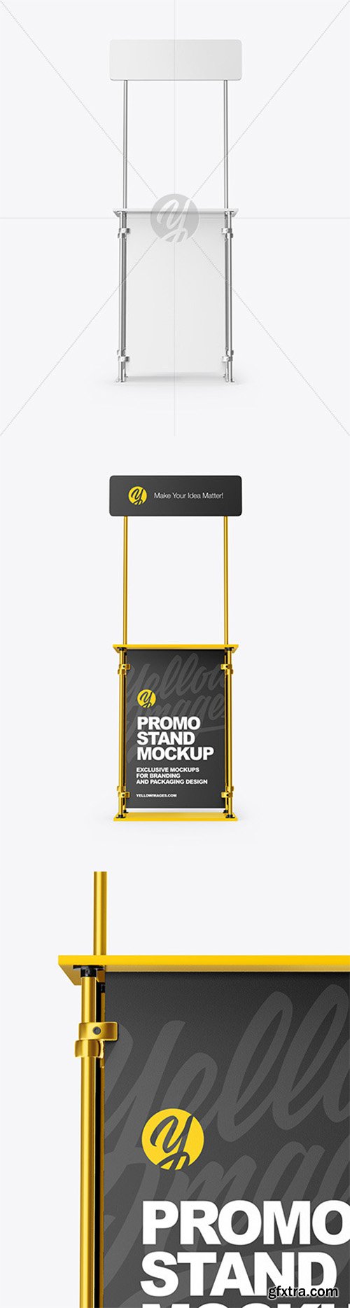 Metallic Promo Stand Mockup 63596