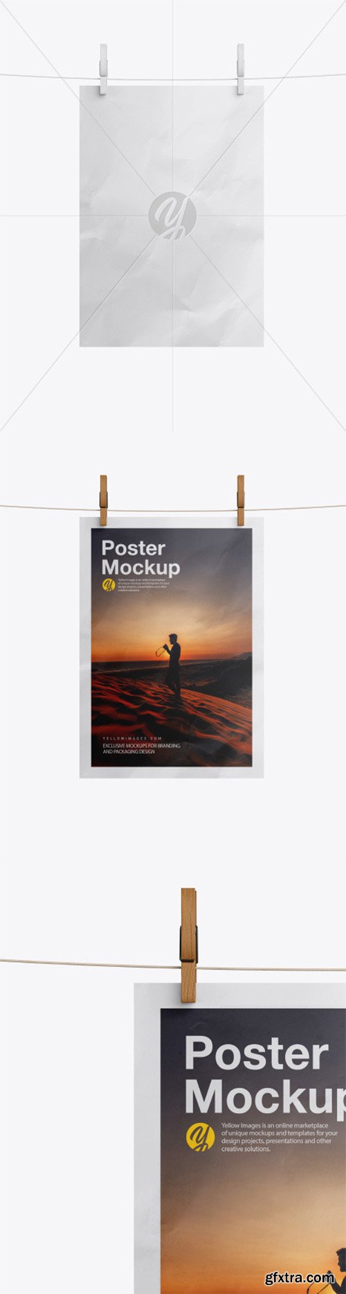 Crumpled A4 Poster Mockup 56992